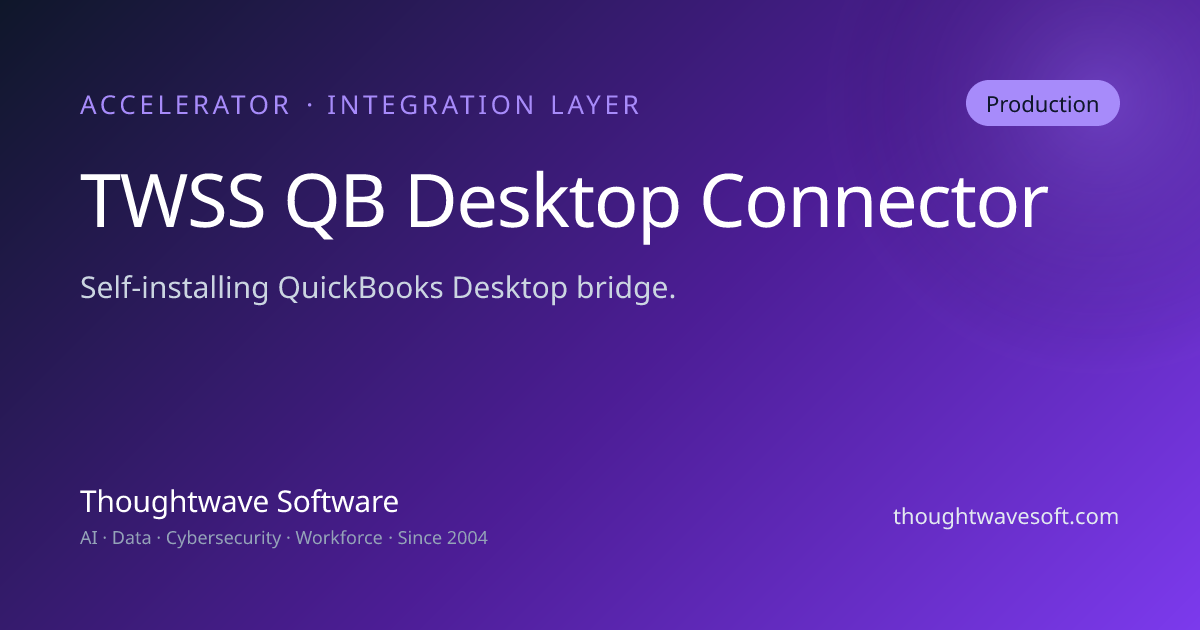 TWSS QB Desktop Connector — Integration Layer | Thoughtwave ...