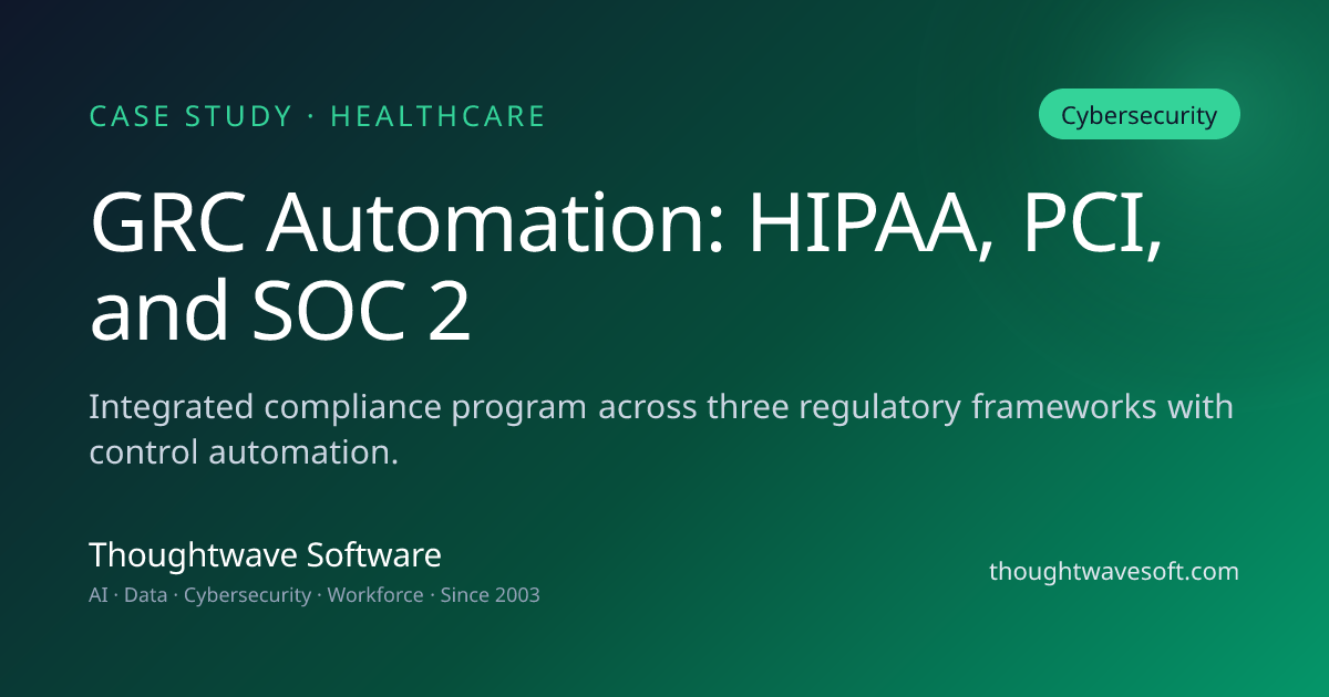 GRC Automation: HIPAA, PCI, and SOC 2 — Healthcare technology firm ...