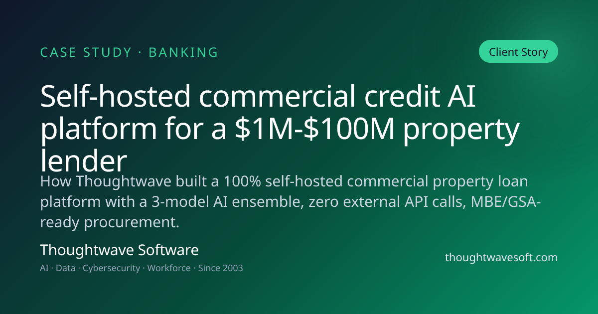 Self-Hosted Commercial Credit AI Case Study | Thoughtwave | Thoughtwave ...