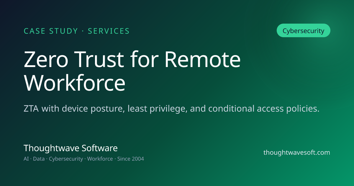 Zero Trust for Remote Workforce — Professional services firm ...